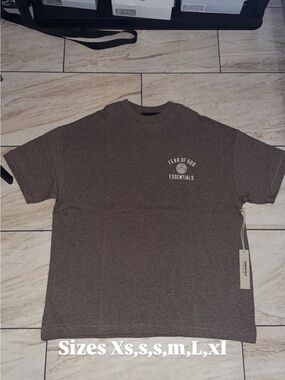 Fear of God Essentials Short Sleeve Crewneck T-Shirt - Brown Heather